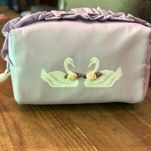 Lavender Swan Cosmetic Bag - Women's Accessory